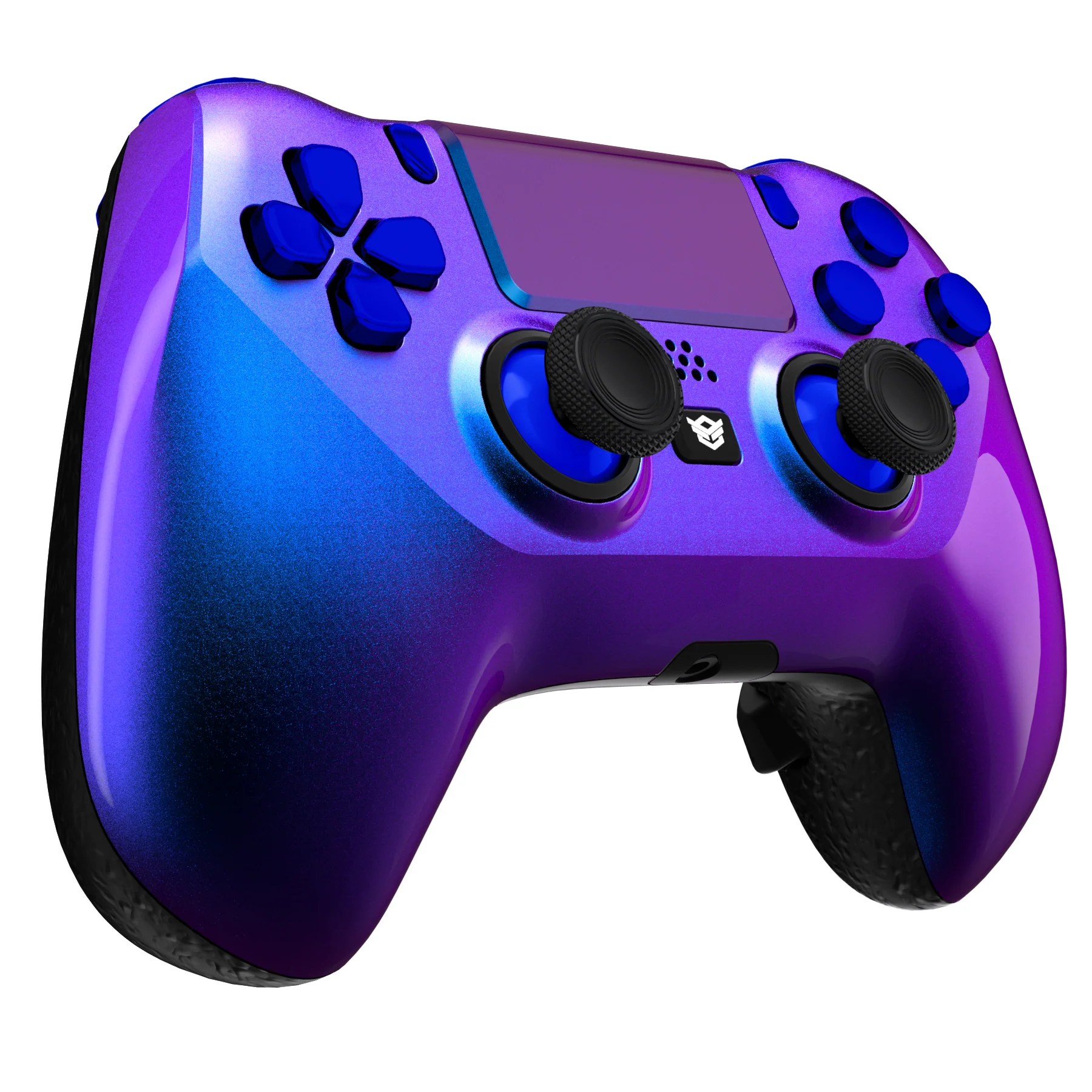 HEXGAMING HYPER Controller with TMR Joysticks for PS4, PC, Mobile- Chameleon Chrome Blue - Image 4