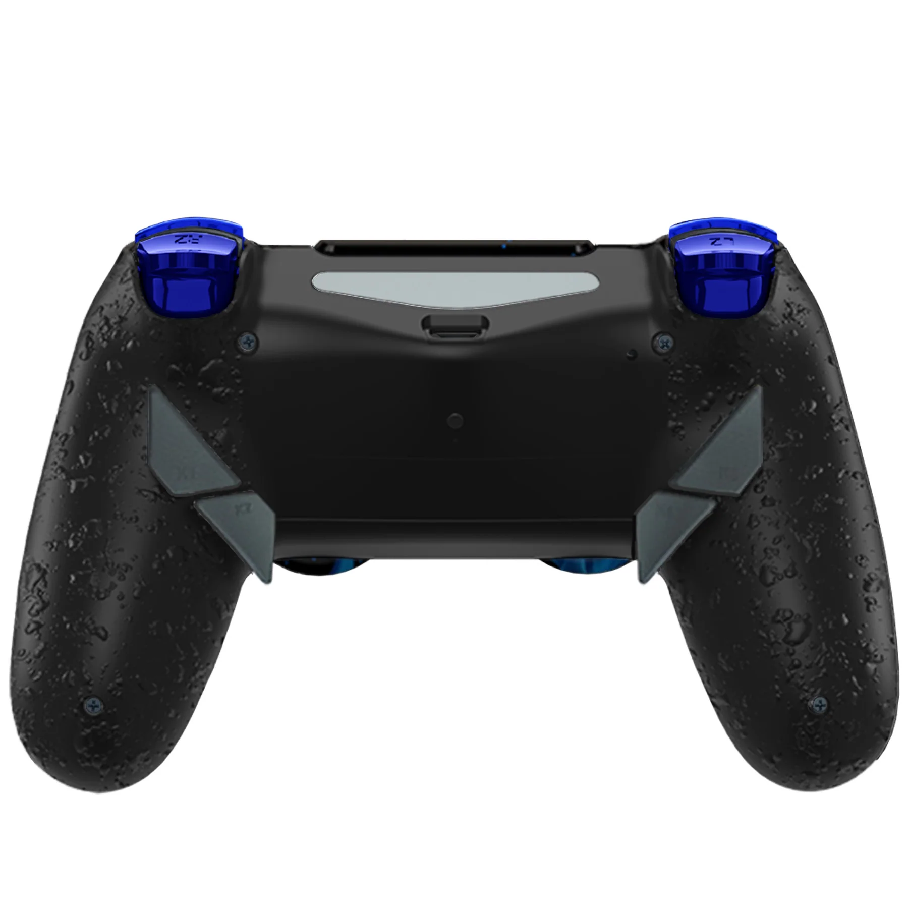 HEXGAMING NEW EDGE Controller with TMR Joysticks for PS4, PC, Mobile - Flames Chrome Blue - Image 3