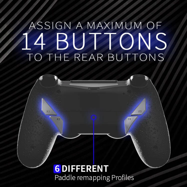 HEXGAMING NEW EDGE Controller with TMR Joysticks for PS4, PC, Mobile - Shadow Red - Image 5