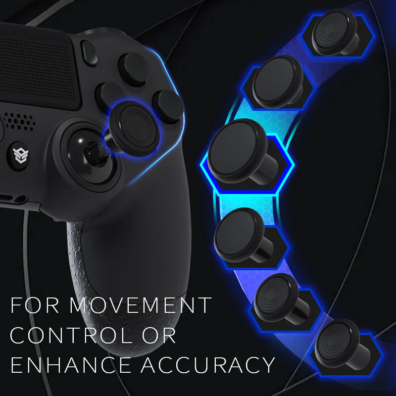 HEXGAMING NEW EDGE Controller with TMR Joysticks for PS4, PC, Mobile - Shadow Red - Image 7