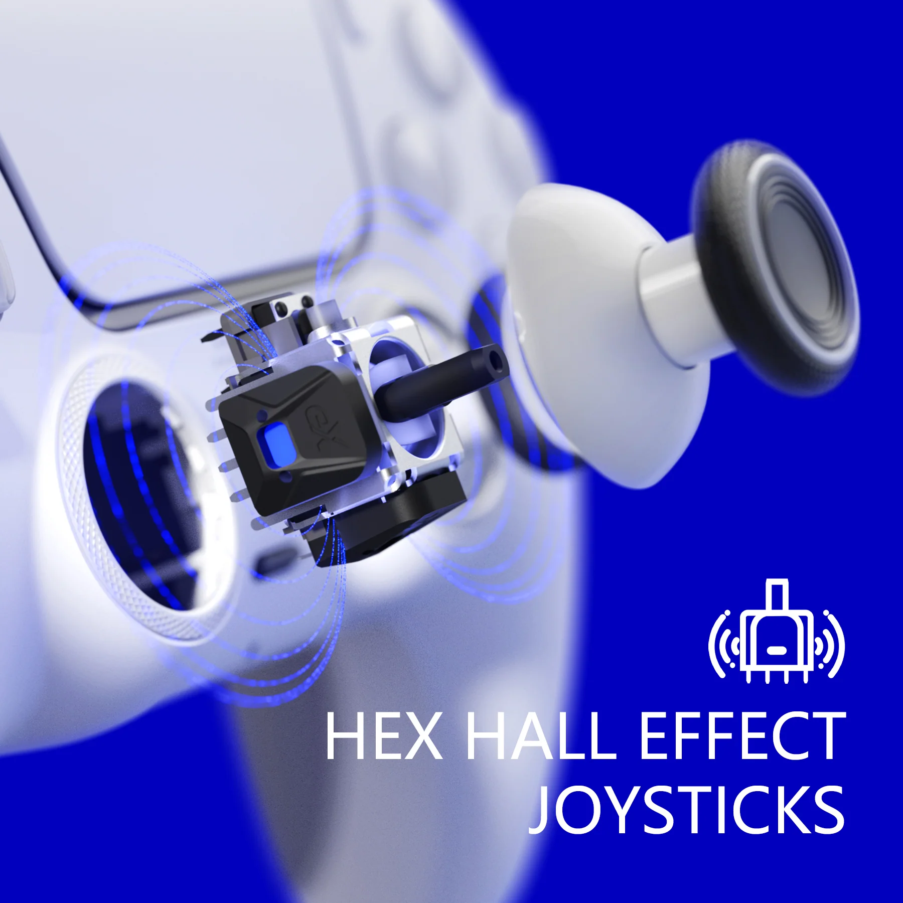 HEXGAMING ULTIMATE Controller with Hall Effect Joysticks for PS5, PC, Mobile - Clown Hahaha - Image 5